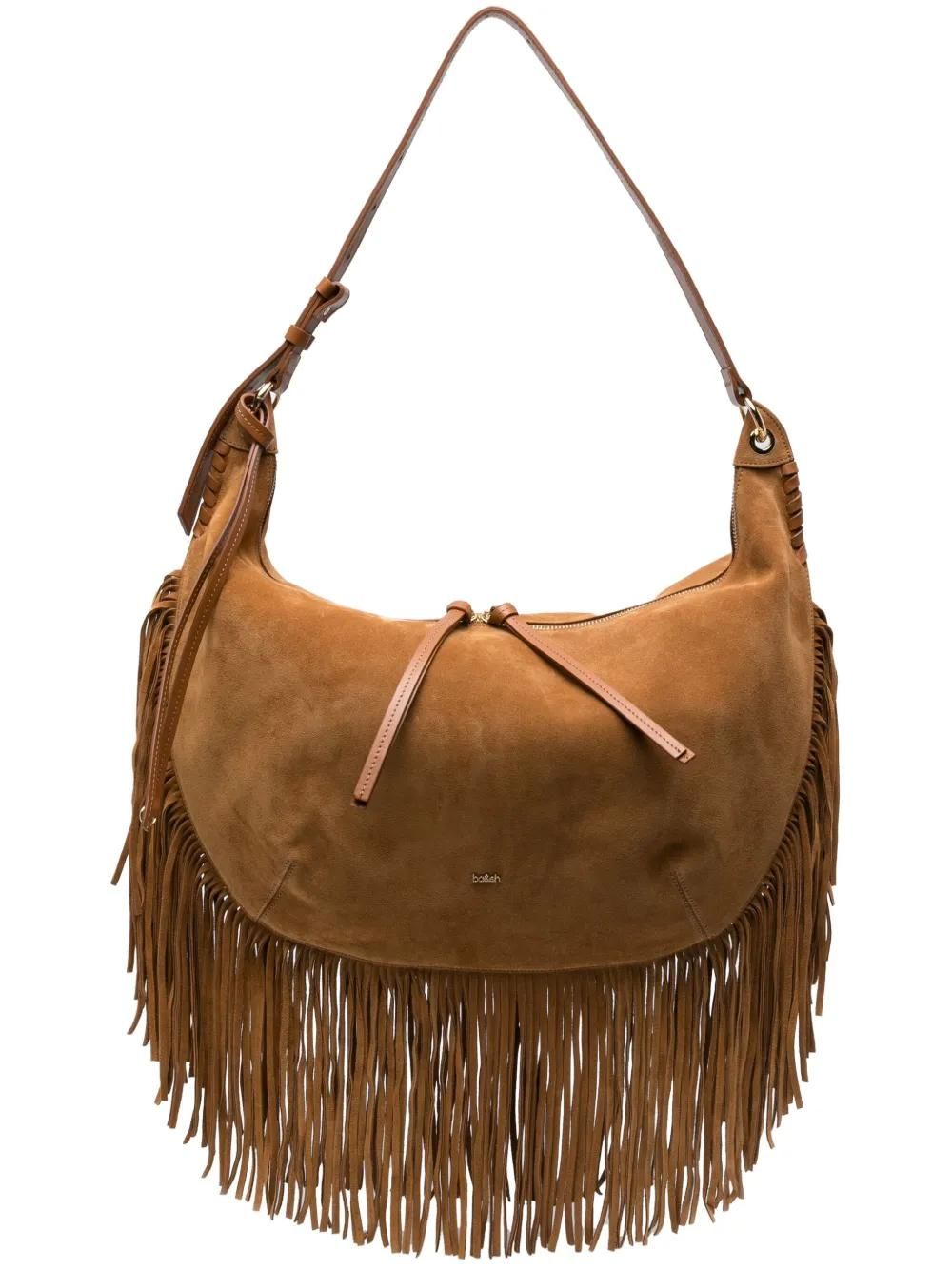 Tote Bag BA&SH Léger 100% Coton - Bandoulière Franges, Couleur Moutarde, Neuf Sans étiquettes