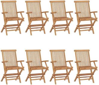 vidaXL Vidaxl - Garden Chairs 8 pcs Solid Teak Wood