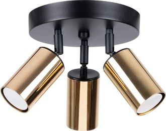 Sollux Lighting Lámpara de techo oro negro acero alt. 20