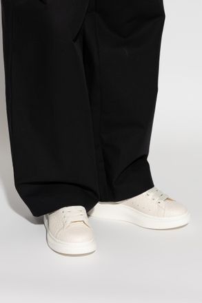 Alexander McQueen Leather Sports Shoes, Mens, Cream