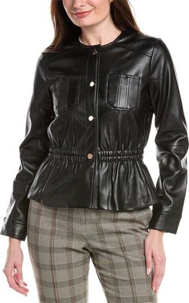 Elie Tahari Elastic Detail Waist Jacket