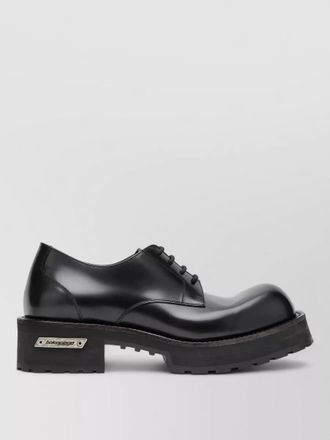 Balenciaga derby shoes round toe smooth finish chunky sole