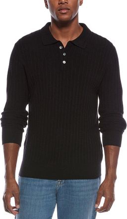 Kier + J Ribbed Wool & Cashmere-Blend Polo Sweater