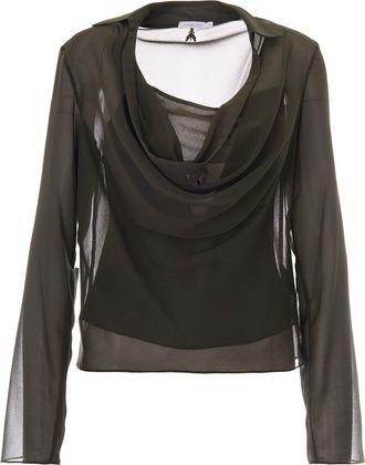 Patrizia Pepe Georgette Crepe Blouse