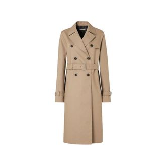 Fendi Mackintosh Trenchcoat van stof - Dames - Mantels - Beige - Maat: XS Katoen