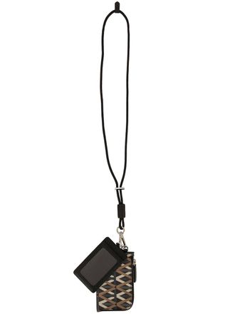 Ports V geometric-print leather cardholder - unisex - Leather - One Size - Black
