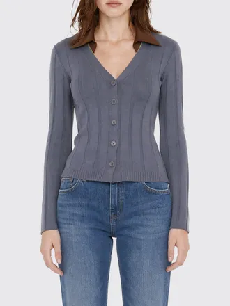 Patrizia Pepe Cardigan a coste in misto cotone con scollo a V slim fit