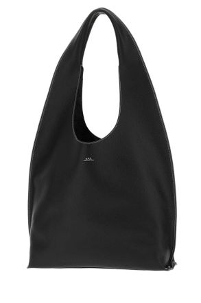 A.P.C. Womens Le Neige Shoulder Bag Black Leather