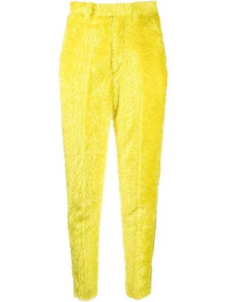 Undercover textured high-waisted trousers - Yellow
