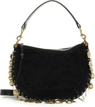 Isabel Marant Oskan Suede Shoulder Bag - female - Isabel Marant - Shoulder Bags - Black - ONE SIZE - Bags