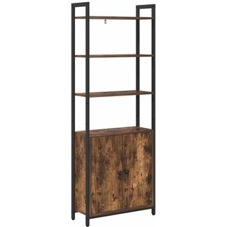 vidaXL Book Cabinet Smoked Oak 60 x 24 x 161 cm Engineered Wood vidaXL