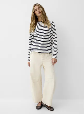 Free People Womens Good Luck loose barrel jean