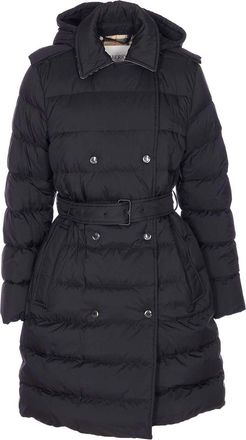 Burberry Blue Kent Down Jacket Double Breasted