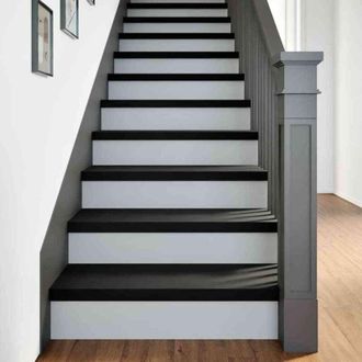 vidaXL Vidaxl - Pelda&ntilde;os De Escalera 4 Uds Madera Maciza Roble Marr&oacute;n Oscuro