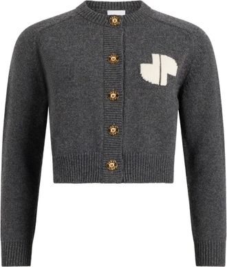 Patou Cardigan con decorazione - Grigio