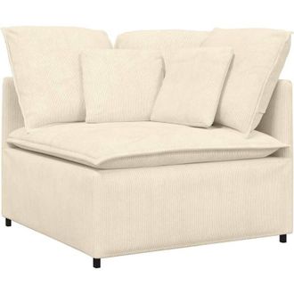 vidaXL Vidaxl - Modulo Angolare Divano Modulare con Cuscini Crema 100 cm