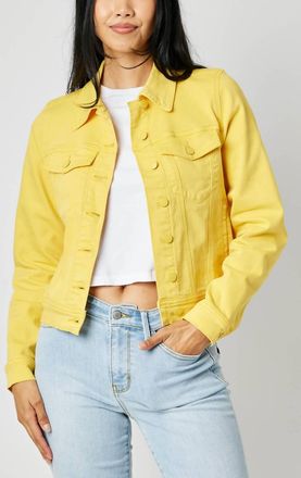 Judy Blue Colored Denim Jacke In Yellow