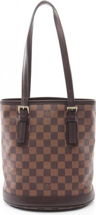 Louis Vuitton Brown Damier Canvas Coated Canvas Leather Handbag Tote Bag (Pre-Owned)