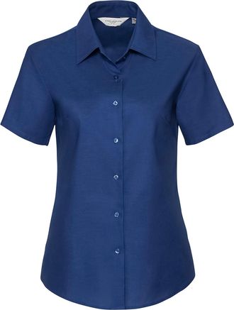 Russell Athletic Russell Collection Dames/Dames Oxford Overhemd Met Korte Mouwen (Helder Koningsblauw)