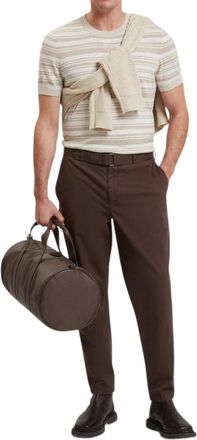 Ted Baker Gebreid T-shirt met ribboord voor heren (Ecru)