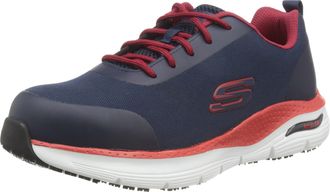 Skechers Mens Arch Fit Sr Ringstap Trainers, Navy Red Textile Synthetic, 10 UK