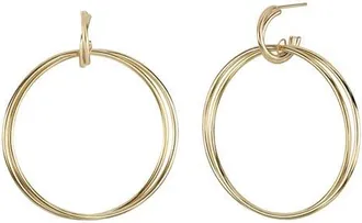 Bony Levy 14K Gold Drop Hoop Earrings in 14K Yellow Gold at Nordstrom