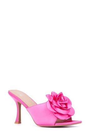 New York & Company Gardenia Flower Sandal in Vivid Berry at Nordstrom Rack, Size 6.5