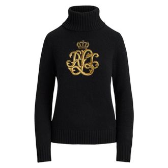 Ralph Lauren Turtlenecks, female, Black, Size: M Essential Polo Sweater