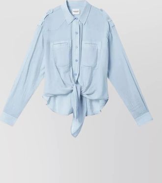 Isabel Marant valiane cotton shirt tie detail