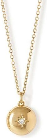 Astley Clarke Gold Biography Mini Gold Locket Necklace at Nordstrom, Size 18