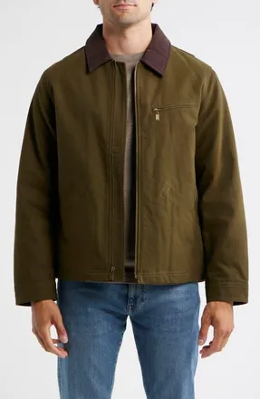 Pendleton Tahoma Cotton Canvas Trucker Jacket in Dark Olive at Nordstrom, Size Xx-Large