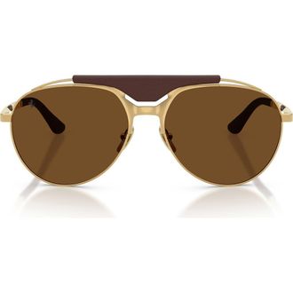 Ferrari 59mm Polarized Pilot Sunglasses in Gold /Brown Polar at Nordstrom