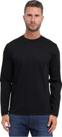 HUGO BOSS T-shirts en Poloshirts - Heren - Longsleeves - Zwart - 2XL - Katoen - Tops