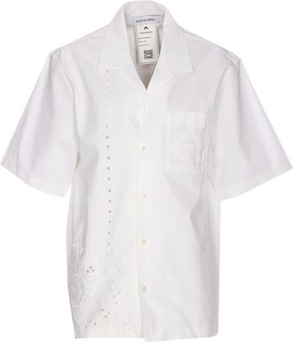 Marine Serre Camicia con ricamo - Bianco