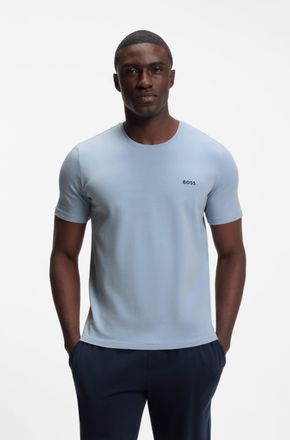 HUGO BOSS T-Shirt BOSS Mix&Match T-Shirt R, Damen, Gr. XXL, blau (open blau 483), Single Jersey, Obermaterial: 95% Baumwolle, 5% Elasthan, Basic, Rundhals, eing