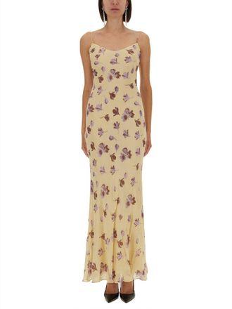 Self Portrait Long Dress With Floral Pattern