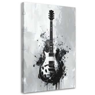Feeby Impresi&oacute;n De Imagen, Guitarra El&eacute;ctrica En Blanco Y Negro, 70x100