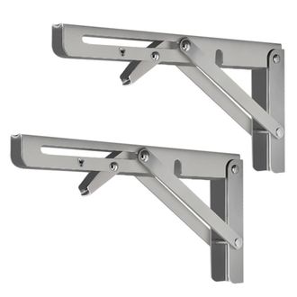 OEM 2 Soportes Plegables Para Estantes, Soportes De Pared Angulares En Forma De L, -10