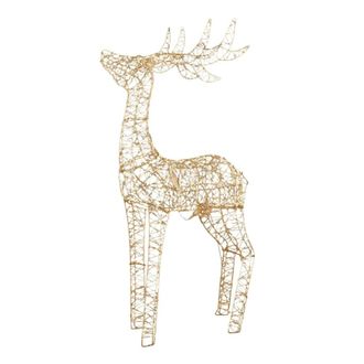 Luca Lighting Figura de iluminaci&oacute;n navide&ntilde;a blanco h120xb19xl70cm