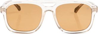 Moncler Vantos Zonnebril - unisex - Zonnebrillen - Beige - 56 MM - Accessoires