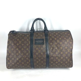 Louis Vuitton Black Brown Monogram Canvas Boston Bag (Pre-Owned)