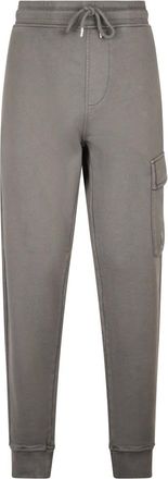 C.P. Company C.P. Company, Sweatpants, male, Gray, XL, Cotton Diagonal Fleece Lens Joggers