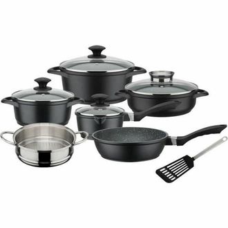 GSW Gsw Gourmet Granit Bater&iacute;a De Cocina Negra 10 Piezas