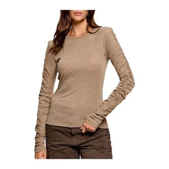 Pinko Pinko, Tops, Dames, Beige, S, Long Sleeve Tops