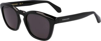 Ferragamo Grey Square Unisex Sunglasses SF2040SE 001 50