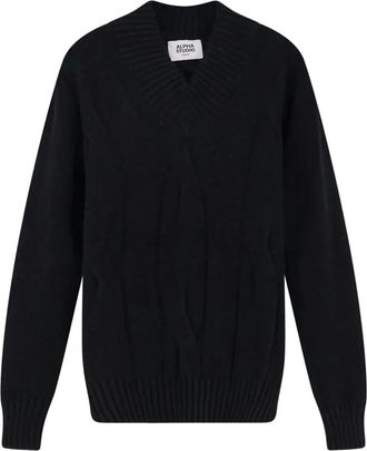 Alpha Industries Trui met V-hals - Zwart