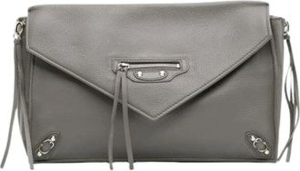 Balenciaga Pre-owned Shoulder Bags, female, Gray, Size: ONE SIZE Pre-owned Leather clutches