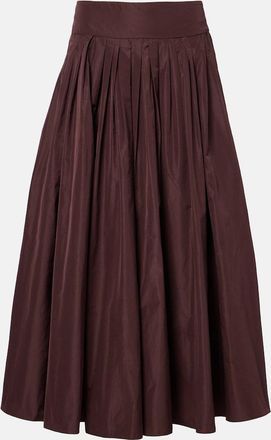 Max Mara Pleated taffeta midi skirt
