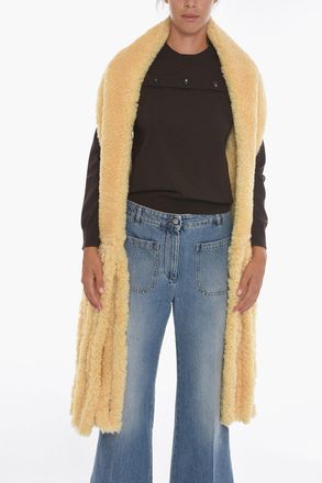Bottega Veneta Shearling Scarf with Fringes Bottega Veneta