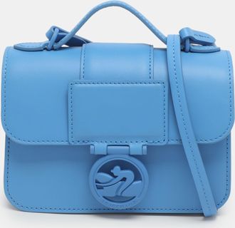 Longchamp Box Trot Blue Leather Shoulder Bag